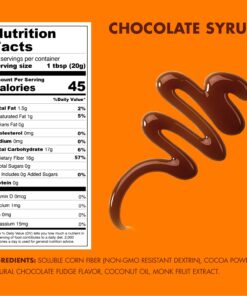 ChocZero's Chocolate and Caramel Syrup. Sugar Free, Low Net Carb, No Preservatives. Gluten Free. No Sugar Alcohols. Great for waffles and pancakes (2 bottles) 15 71O6UESELKL 1