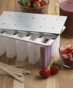 Fox Run Frozen Maker Set Ice Pop Mold, with 24 Popsicle Sticks, BPA-Free Aluminum 19 71O75kgojL
