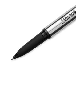 Sharpie Stainless Steel Grip Pen, Fine Point (0.8mm), Black, 1 Count 1-Count Black (Stainless Steel) Standard Packaging 12 71O7JCyKY L