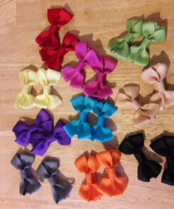 Shemay 10 Pairs 2 inches Tiny Boutique Grosgrain Ribbon Hair Bow Alligator Clips Barrettes for Baby Girls Toddlers Kids Dark Colors1 30 71O8a k1mL