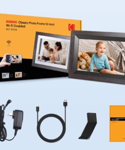 KODAK Digital Picture Frame, 32G10.1 Inch WiFi Digital Photo Frame 1280x800 HD IPS Touch Screen, Auto-Rotate, Share Photos and Videos via KODAK App, Gifts for Friends and Family 1012 Black-32G 25 71O9nsDddJL