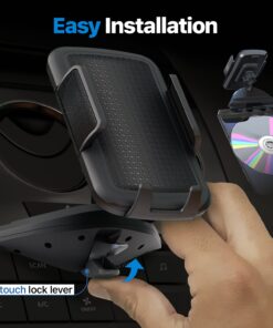 Bestrix Cell Phone Holder for Car, CD Slot Car Phone Holder, Hands Free Car Mount with Strong Grip Universal for iPhone14/13/12/11/11Pro/Xs MAX/XR/XS/X/8/7/6 Plus, Galaxy S22/S21/S20/S10+/S10e/S9/S9+ 31 71OAeLFPsWL