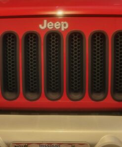 Hooke Road for Jeep Wrangler JK Grill Inserts, Matte Black Front Mesh Grille Cover Guard Clip-in for Jeep JK Wrangler & Wrangler Unlimited 2007-2018 Accessories 45 71OB46UYJsL