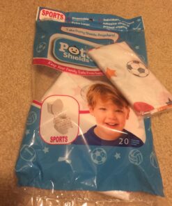 Disposable Toilet Seat Covers for Kids & Adults (20 Pack) Protection from Public Toilets - Waterproof, Individually-Wrapped, Plastic Lined for No Soak Thru, XL to Cover The Whole Toilet -Blue/Sports 20 Count (Pack of 1) 13 71OBG7oH1sL