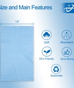 JEBBLAS Cleaning Towels Dish Towels and Dish Cloths Reusable Towels,Handy Cleaning Wipes, Great Dish Towel, Disposable, Absorbent, Dry Quickly 60 Sheets/Pack,5 Color 5 Color, 60 Sheets 14 71OBo54ntL