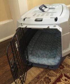 MidWest Homes for Pets Bolster Dog Bed 22L-Inch Blue Dog Bed or Cat Bed w/ Comfortable Bolster | Ideal for XS Dog Breeds & Fits a 22-Inch Dog Crate | Easy Maintenance Machine Wash & Dry 31 71OCQNPF sL