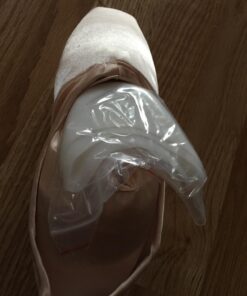 KUKOME Ballet Dance Shoes Pink Satin Pointe Shoes with Ribbon and Toe Pads for Ladies 9 36 71ODdr2tn4L