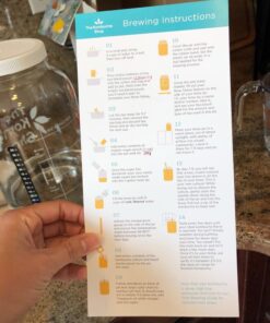The Kombucha Shop Organic Kombucha Starter Kit - 1 Gallon Brewing Kit Includes All The Essentials Required for Brewing Kombucha At Home Regular 53 71ODqzXs L