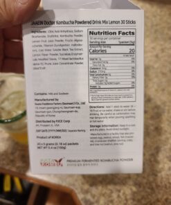 KOMBUCHA Lemon Kombucha Tea, 30 sticks x 5 grams, Zero Sugar, Sparkling Fermented Powdered Mix, Live Probiotics & Prebiotics, Healthy Drinks, Product of Korea 63 71OFEn5T32L