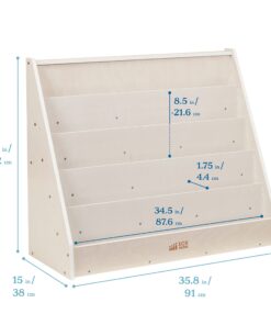ECR4Kids Single-Sided Book Display, Classroom Bookshelf, White Wash 26 71OFkClU5QL