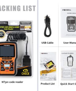 FOXWELL NT301 OBD2 Scanner Live Data Professional Mechanic OBDII Diagnostic Code Reader Tool for Check Engine Light 32 71OIYqqGnuL