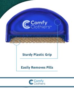 Multi-Fabric Sweater Comb for De-Pilling Sweaters & Other Fabrics - De-fuzzing and Lint Removal to Refresh Your Clothes Blue Plastic - Single 15 71OJOMEr1L