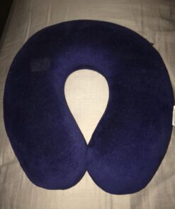 TravelMate Memory Foam Neck Pillow - Adjustable Thickness for Best Comfort, Dark Blue 34 71OJiEtFgfL