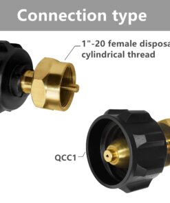 Alternative view of DOZYANT Propane Refill Adapter, LP Gas Cylinder Tank Coupler - Fits QCC1 / Type1 Propane Tank and 1 lb Throwaway Disposable Cylinder Propane Bottle Connector