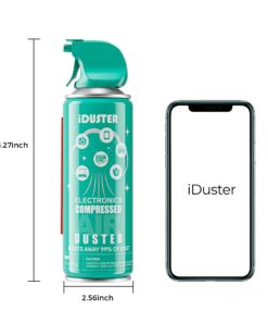 iDuster Compressed Gas Duster for Keyboard, 10 oz Disposable Compressed Air Duster, 2-Pack 16 71OKgpOb pL 2