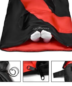 Sleeping Bag – Envelope Lightweight Portable, Comfort with Compression Sack - Great for 3 Season Traveling, Camping, Hiking, Outdoor Activities & Boys. Black 14 71OKwJdXfRL 1