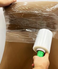 2-Pack Industrial Mini Clear Stretch Wrap Film 80 Gauge 5.1" 1000ft for Pallet Wrap with Plastic Handle,Durable Self-Adhering Packing,Moving,Packaging,Heavy Duty Shrink Film Chuangseed 5.1" x 1000Ft 2-Pack Inches 21 71OL4dOTdJL