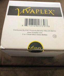 Vivaplex 2 oz Glass Bottles, with Black Fine Mist Sprayers, Cobalt Blue, 12-Count 31 71OMLx331dL