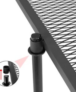 Sunnydaze Rotating Rectangle Fire Pit Cooking Grate Grilling System - Black Steel Pole and Grill - 24-Inch 13 71OMQHov6iL