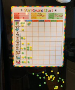 Kanru Behavior Chart for Kids at Home, Magnetic Reward Chart, Responsibility Chart, Chore Chart, Star Chart, Accommodate 1-3 Kids (for Home Use) 25 71OMUU8vQUL