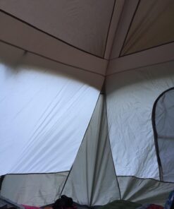 Wenzel Klondike 8 Person Water Resistant Tent with Convertible Screen Room for Family Camping Grey/Taupe 61 71ONIxe EdL