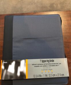 Alternative view of " Mead - Cambridge City Zipper Binder, Microfiber, 12.75"" x 11"", (Assorted Colors)", Black