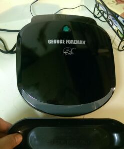 George Foreman 2-Serving Classic Plate Electric Grill and Panini Press, Black, GR136B 26 71ONlLsAQ9L 1