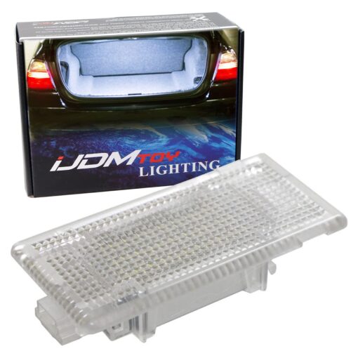 iJDMTOY Super Bright 2W High Power Xenon White Full LED Trunk Cargo Area Light Assembly Compatible With BMW 3 5 6 7 Series X1 X5 MINI, Powered by 24-SMD LED Diodes & CAN-bus Error Free