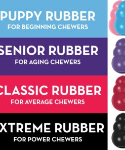 KONG - Puppy Toy Natural Teething Rubber - Fun to Chew, Chase and Fetch - for Small Puppies - Blue 22 71OOUDdtruL 2