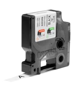 DYMO RhinoPRO Permanent Adhesive Polyester Fabric Thermal Transfer Label Tape, 1/2-inch (12 mm), Black Type on Clear, (622289) 4 71OOgqlOwJL