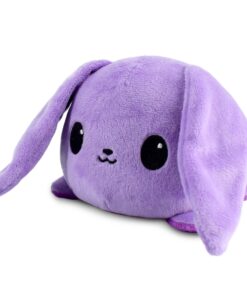 Alternative view of TeeTurtle - The Original Reversible Bunny Plushie - Purple - Cute Sensory Fidget Stuffed Animals That Show Your Mood Purple + Light Purple Bunny
