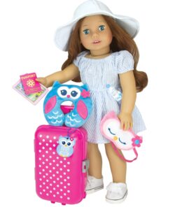 Sophia's White Canvas Sneaker with Laces and Imitation Leather Toe Cap Shoes Accessory for 18" Dolls, White 15 71OPV7mafqL