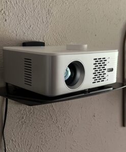 WALI Floating Entertainment Center Shelves, Holds Up to 17.6lbs, TV Shelf with Strengthened Tempered Glasses for DVD Players, Cable Boxes, Games Consoles, TV Accessories (CS201B), 1 Shelf, Black 1-Shelf 41 71OPluCcW6L