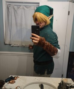 Niche-Finds Link Inspired Hat Elf Hat Tunic Cap for Adults and Young Adults + Free Hylian Crest Necklace Green 21 71OQ16SJt0L