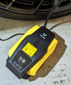 VacLife Portable Air Compressor - Air Pump for Car Tires (up to 50 PSI), 12V DC Tire Pump for Bikes (up to 150 PSI) w/ LED Light, Digital Pressure Gauge, Model: ATJ-1166, Yellow (VL701) Large 41 71OQGHRGbrL