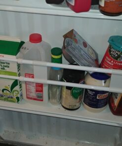 Camco 28" Double RV Refrigerator Bar, Holds Food and Drinks in Place During Travel, Prevents Messy Spills, Spring Loaded and Extends Between 16" and 28" - White (44073) 20 71OQSwgBx5L