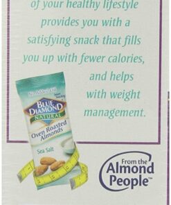 Blue Diamond Almonds, Oven Roasted with Sea Salt, 100 Calorie On-The-Go Bags 7 count of 0.6Oz (Pack Of 6) 0.6 Ounce, 7 Count (Pack of 6) 5 71OQX8zkrRL
