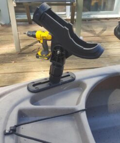 Scotty #282-BK Baitcaster Rod Holder w/Gearhead & Track (Black) Black 41 71OQpzFUML