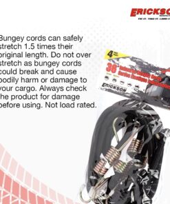 Erickson 06845 Black 36" Industrial Bungey Cord, (Pack of 4) 10 71OSoIVQKrS