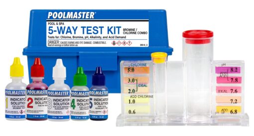 Poolmaster 22260 Essential Collection Chemistry Set, 5-Way Swimming Pool and Spa Water Test Kit, Small, Multi 5-Way Kit