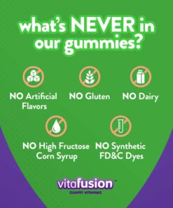 vitafusion Extra Strength Biotin Gummy Vitamins, Berry Flavored, 5,000 mcg Biotin Vitamins, America’s Number 1 Gummy Vitamin Brand, 50 Day Supply, 100 Count (Packaging may vary) 38 71OTyXPbgbL