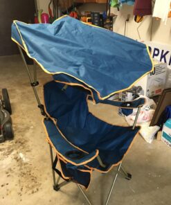 Quik Shade MAX Shade Relaxing Chair With Cup Holders, Foldable, Aluminum, Blue 50 71OU 9qrsYL