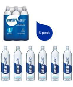 Alternative view of smartwater vapor distilled premium water bottles, 1 Liter, 6 Pack