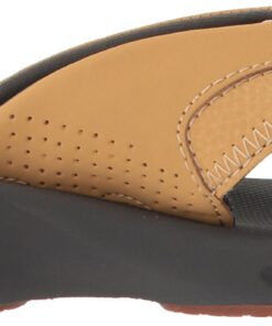 Reef Men's Fanning Speed Logo Flip Flop 6 Charcoal/Tan 13 71OUnBiEIcL