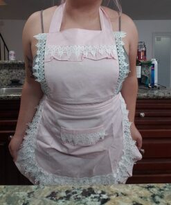 Hyzrz Lovely Home Work Adjustable Apron Cake Kitchen Cooking Women Girls Aprons With Pocket for Gift, Pink 31 71OV8xYYWL