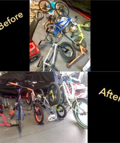 Hromee Bike Floor Parking 1-6 Rack Adjustable Bicycle Storage Organizer Stand for Garage, Silver 35 71OVB5niIcL