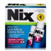 Nix Lice Killing Creme Rinse Extra Strength Family Pack, 2 Creme Rinse, 2 fl oz bottles & 2 Lice Combs 2 Fl Oz (Pack of 1) Lice Removal Comb 47 71OVIhsExL