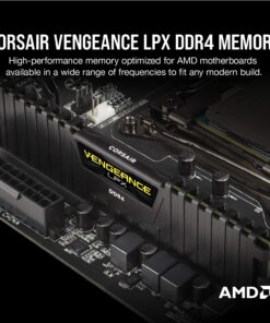 Corsair Vengeance LPX 16GB (2x8GB) DDR4 DRAM 2666MHz (PC4-21300) C16 Memory Kit - Black 16GB Kit (2x8GB) 24 71OVw2pKtGL 3