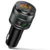 IMDEN Bluetooth 5.0 FM Transmitter for Car, 3.0 Wireless Bluetooth FM Radio Adapter Music Player FM Transmitter/Car Kit with Hands-Free Calling and 2 USB Ports Charger Support USB Drive black 7 71OWFapbtrL