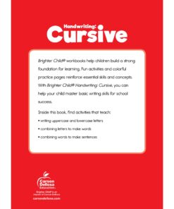 Alternative view of Carson Dellosa Cursive Handwriting Workbook for Kids, Grades 3-5 Cursive Letter Tracing Book, Cursive Handwriting Practice and Letter Tracing for Beginners Workbook for Homeschool or Classroom Paperback
